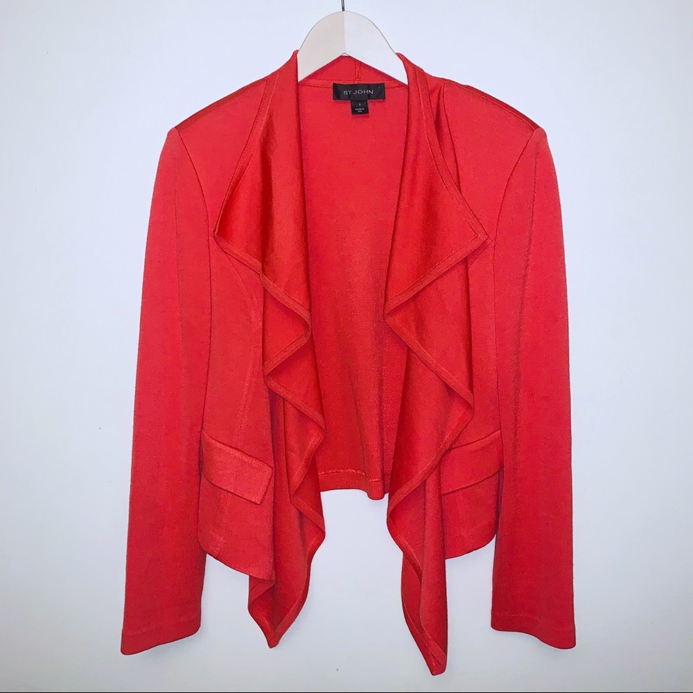 St. John Open Front Flowy Cardigan